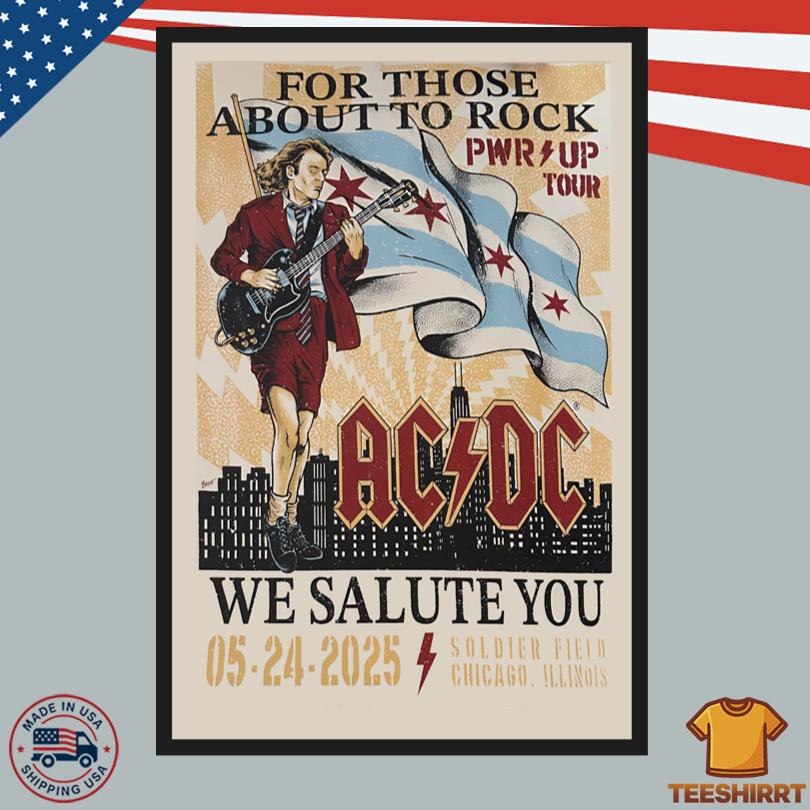 ACDC May 24 2025 Soldier Field Chicago IL Poster