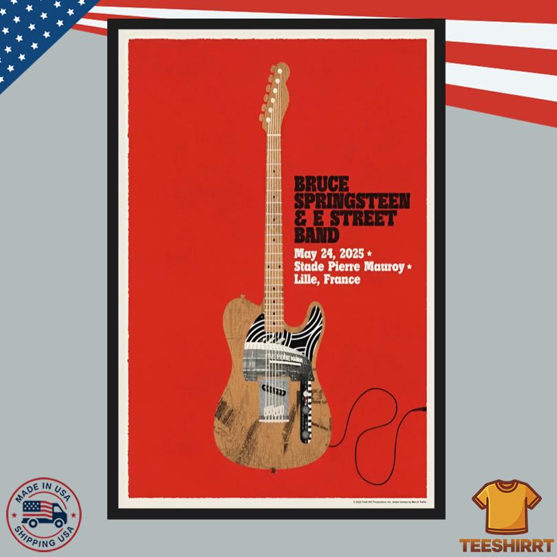Bruce Springsteen Stade Pierre Mauroy May 24, 2025 Show Poster
