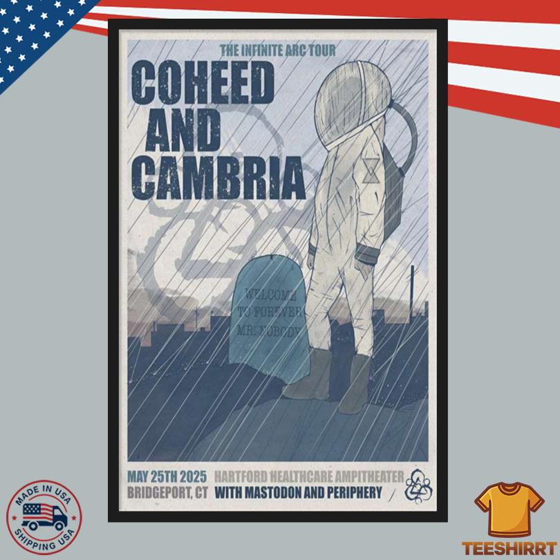 Coheed And Cambria May 25 2025 Bridgeport CT Tour Poster