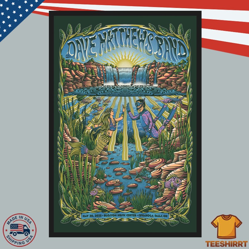 Dave Matthews Band May 30, 2025 Cuyahoga Falls, OH Tour Poster