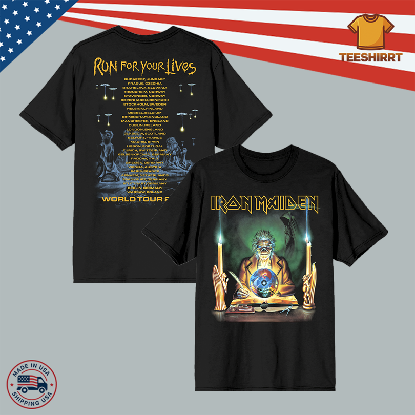 Iron Maiden Band Retro Clairvoyant Tour 2025 Shirt