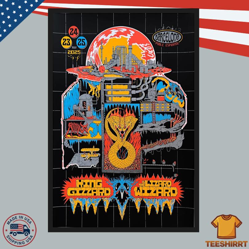 May 23, 2025 Poble Espanyol Barcelona, Spain King Gizzard Poster