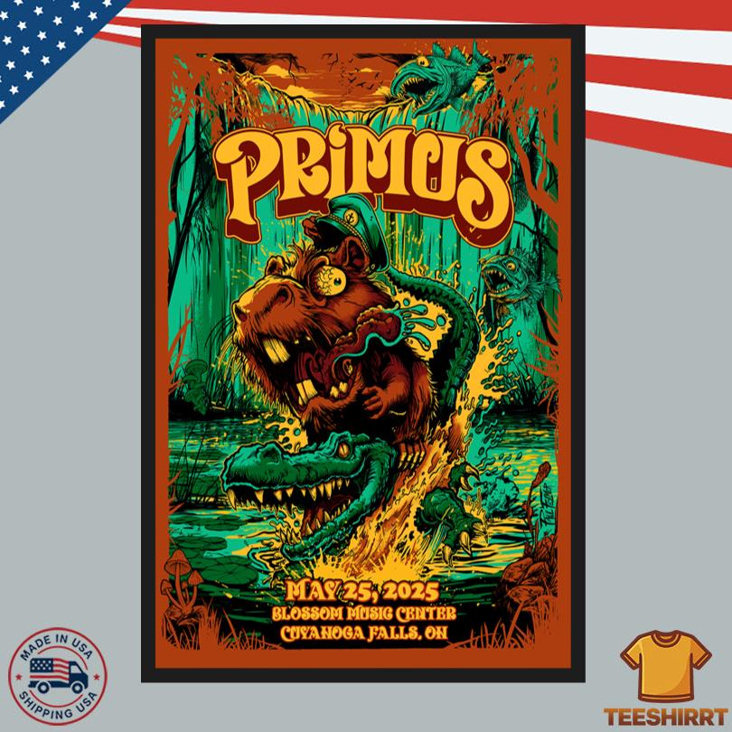 May 25 2025 Blossom Music Center Cuyahoga Falls OH Primus Poster