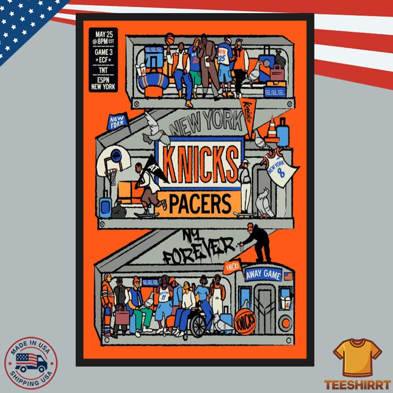 New York Knicks x Indiana Pacers Madison Square Garden May 23, 2025 Poster