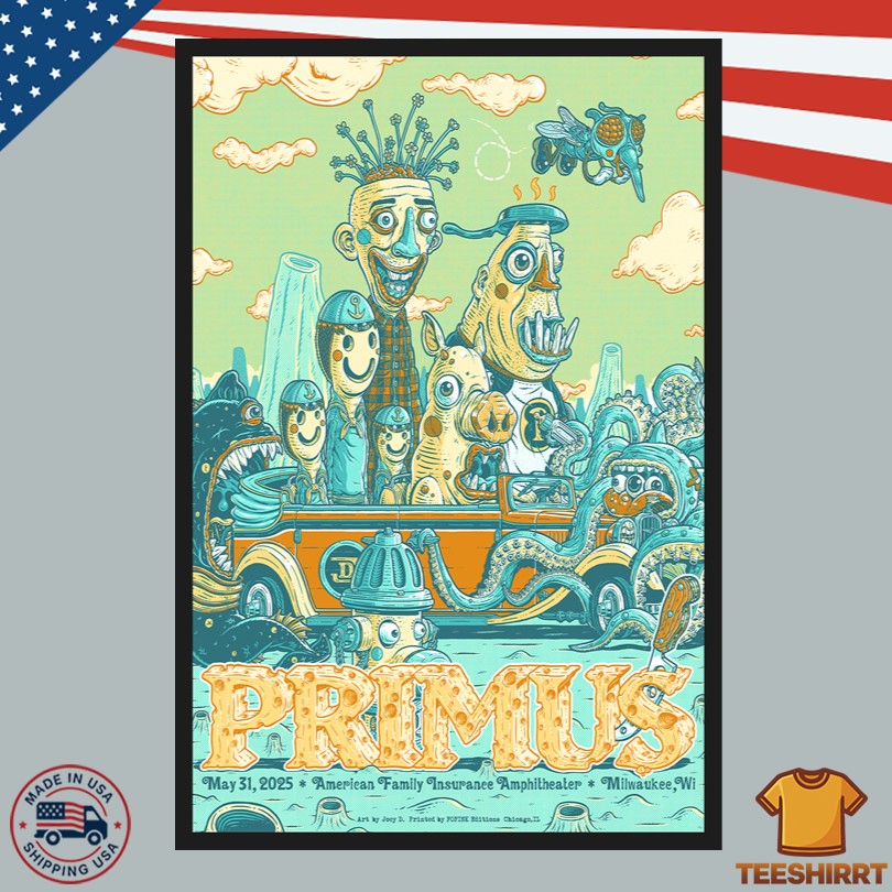 Primus At AmFam Amphitheater On May 31 2025 Show Poster