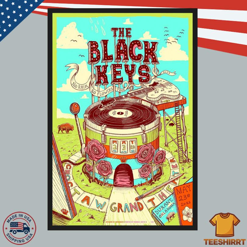 The Black Keys May 23 2025 Choctaw Grand Theater Durant OK Poster