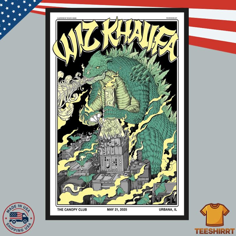 Wiz Khalifa May 21, 2025 Canopy Club Urbana, IL Tour Poster