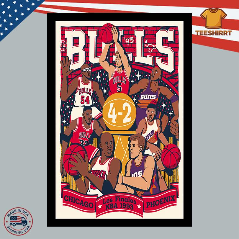 1993 NBA Les Finales Chicago Bulls Victory Poster