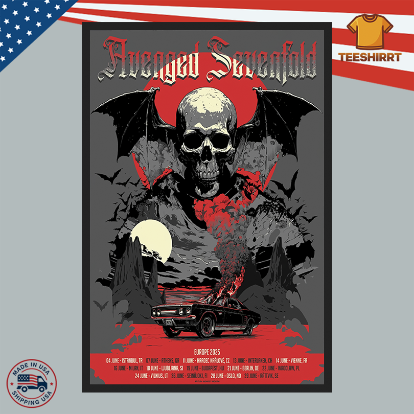 Avenged Sevenfold Summer 2025 Tour Poster