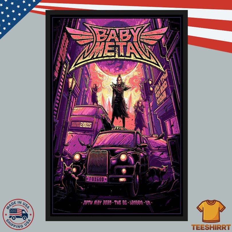 BABYMETAL At The O2 On May 30, 2025 Show Poster