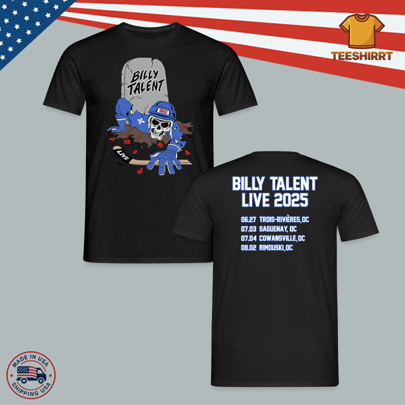 Billy Talent In Quebec Canada Tour 2025 Tee