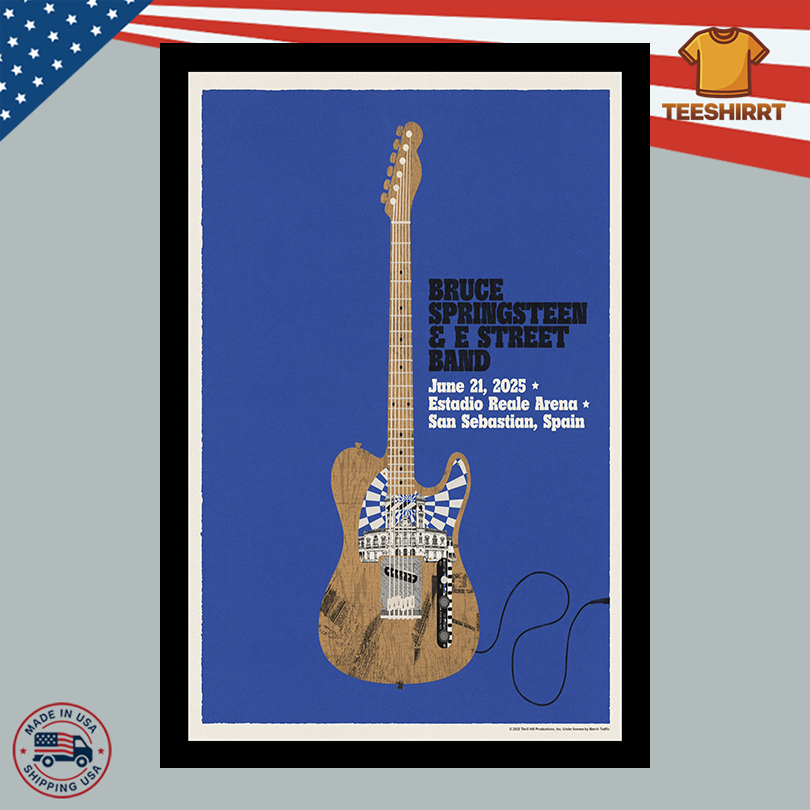 Bruce Springsteen June 21 2025 San Sebastian Spain Event Poster