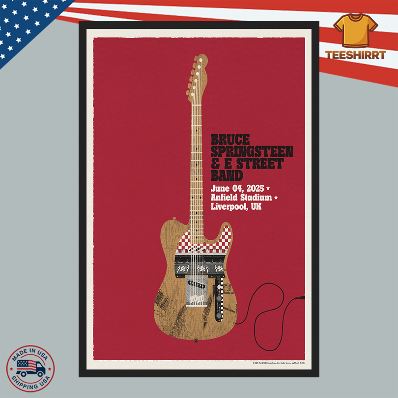 Bruce Springsteen & The E Street Band Jun 4 2025 Anfield Stadium Liverpool UK Poster