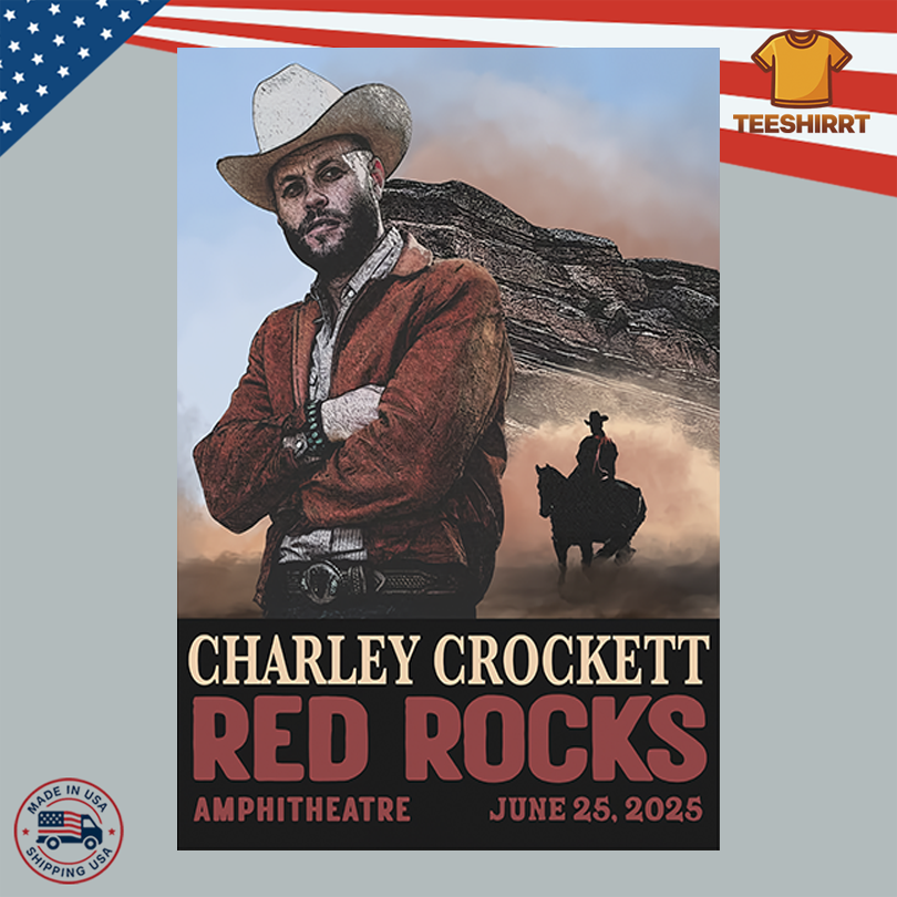 Charley Crockett June 25 2025 Tour Morrison, CO Poster