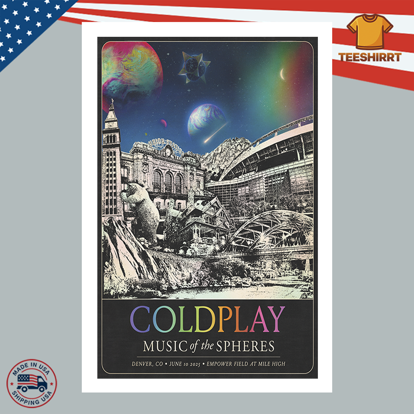 Coldplay In Denver, CO Jun 10, 2025 Event Poster