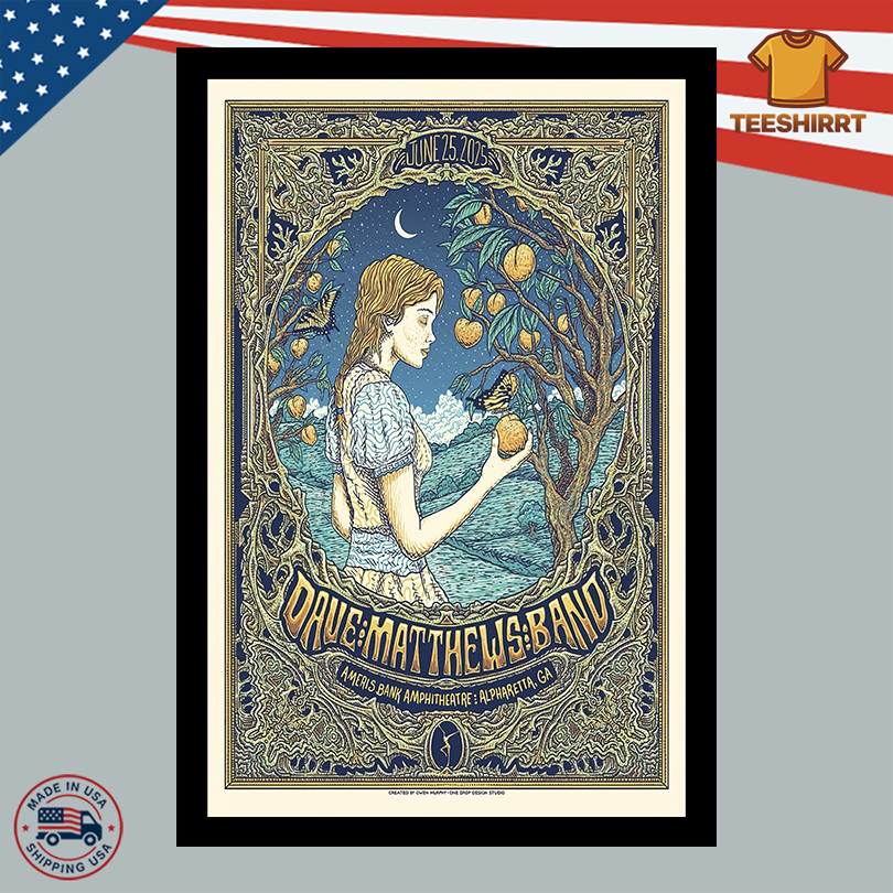 Dave Matthews Band Alpharetta, GA Live Music Poster 06.25.2025