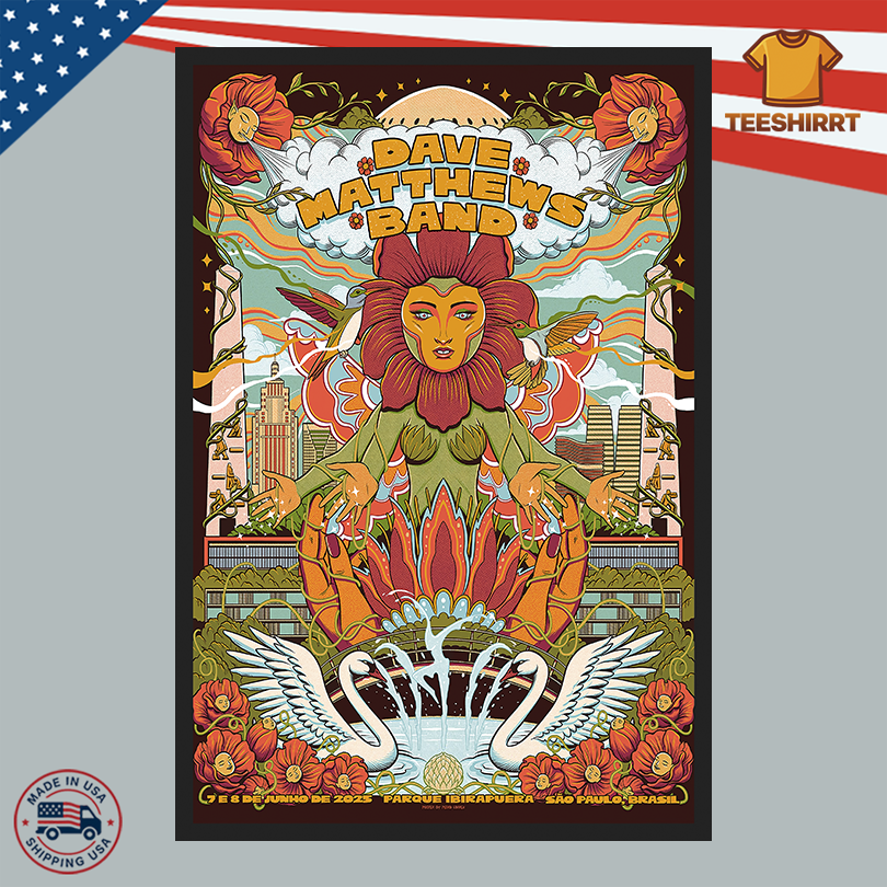 Dave Matthews Band On June 7, 2025 In Sao Paulo, Brazil Tour Poster