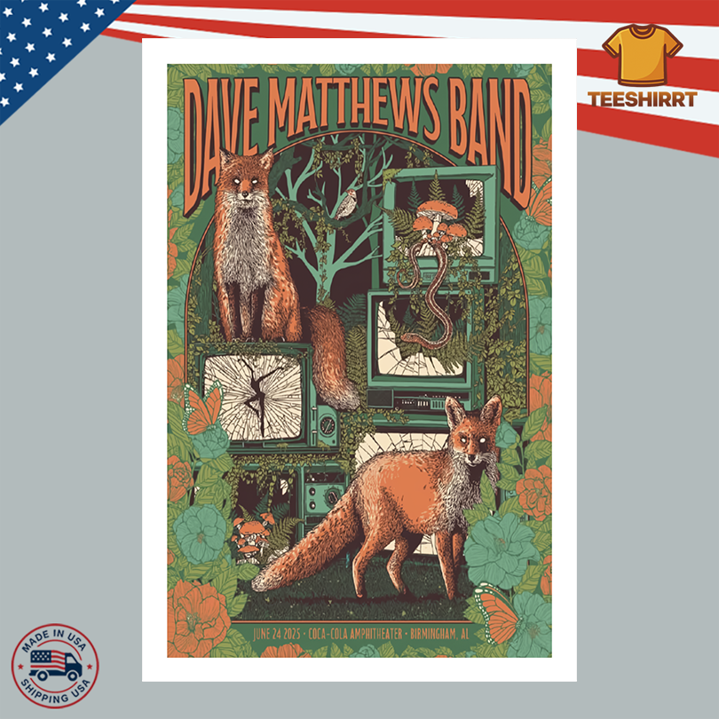 Dave Matthews Band Tour Poster June 24 2025 In Birmingham AL