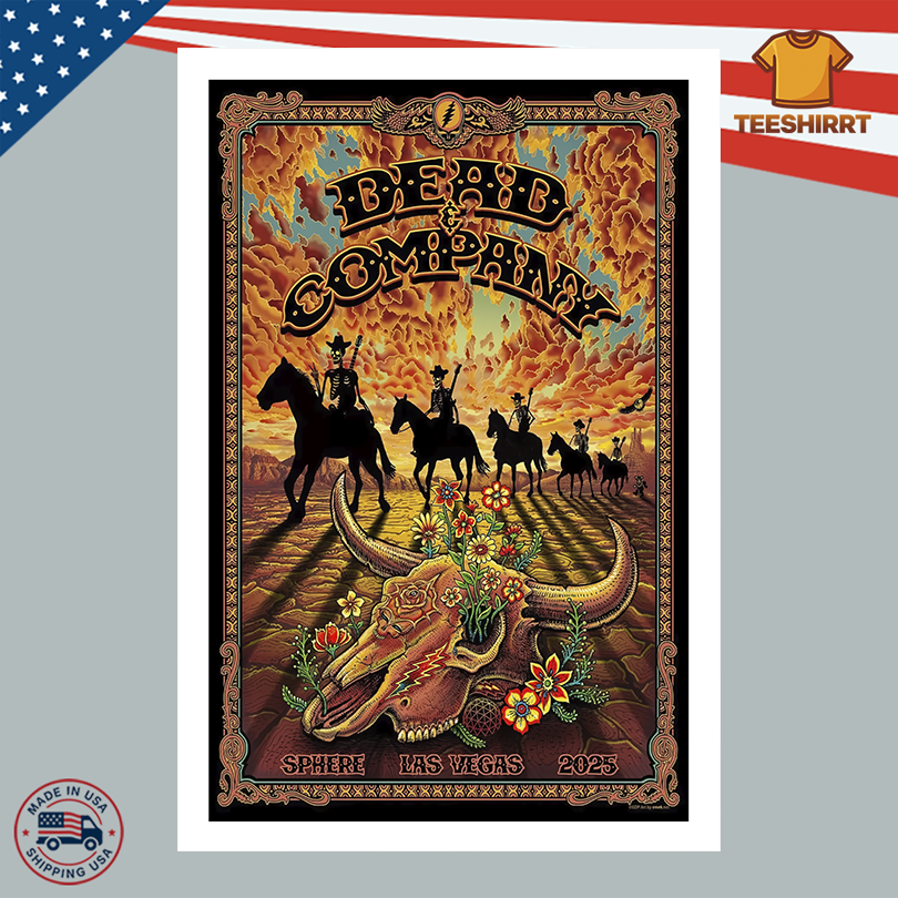 Dead And Company 2025 Tour Stop Las Vegas Poster