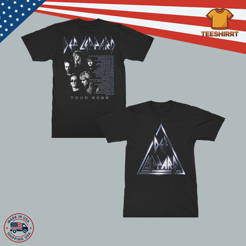 Def Leppard Glow 2025 Tour Date T-Shirt