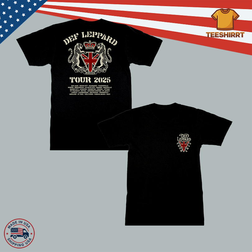 Def Leppard Lets Get Rocked 2025 Tour T-Shirt