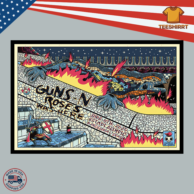 Guns N Roses Jun 9 2025 Estadi Olimpic Barcelona Spain Poster