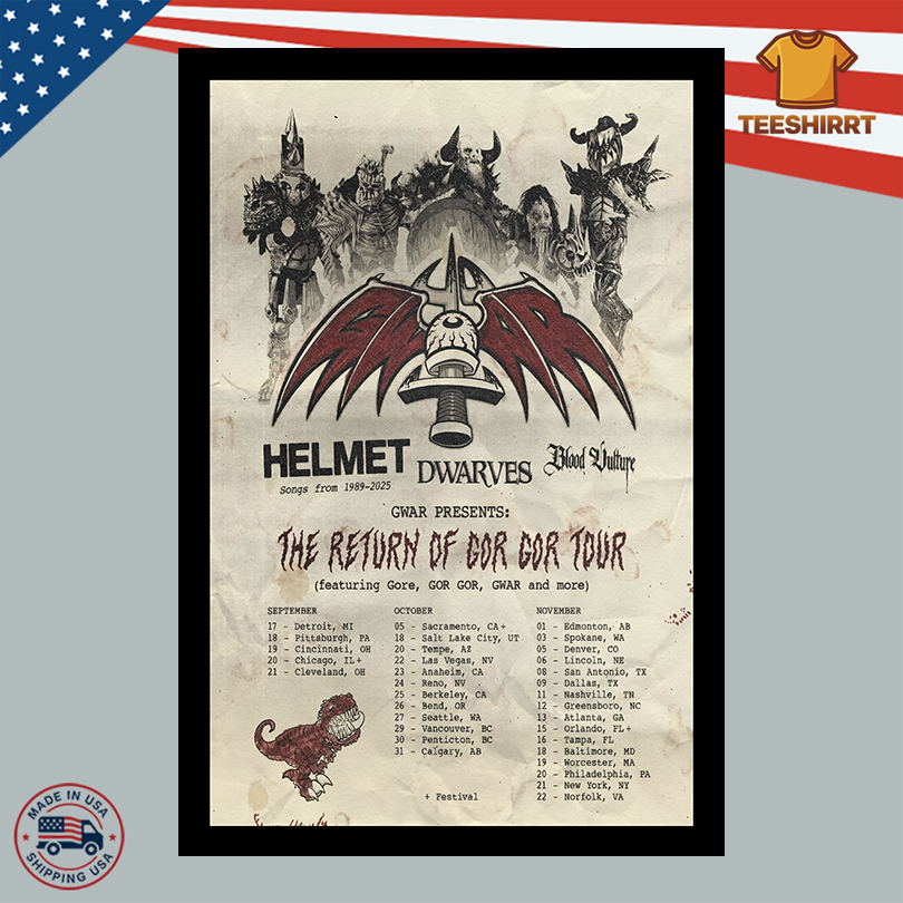 GWAR The Return Of Gor Gor Tour 2025 Poster