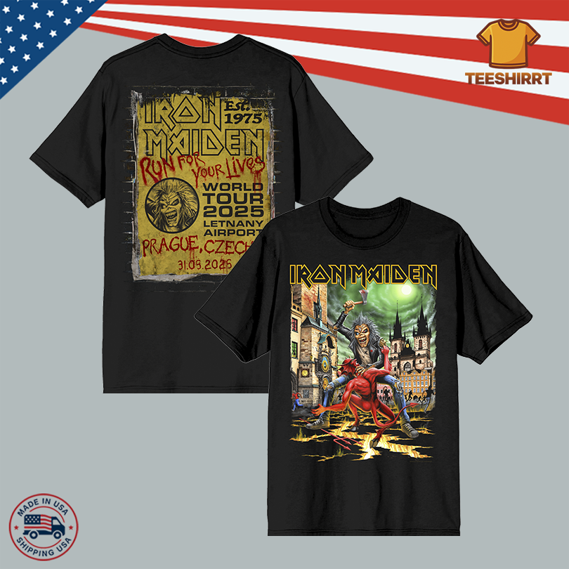 Iron Maiden Store Run For Your Lives 2025 Tour Prague Tee