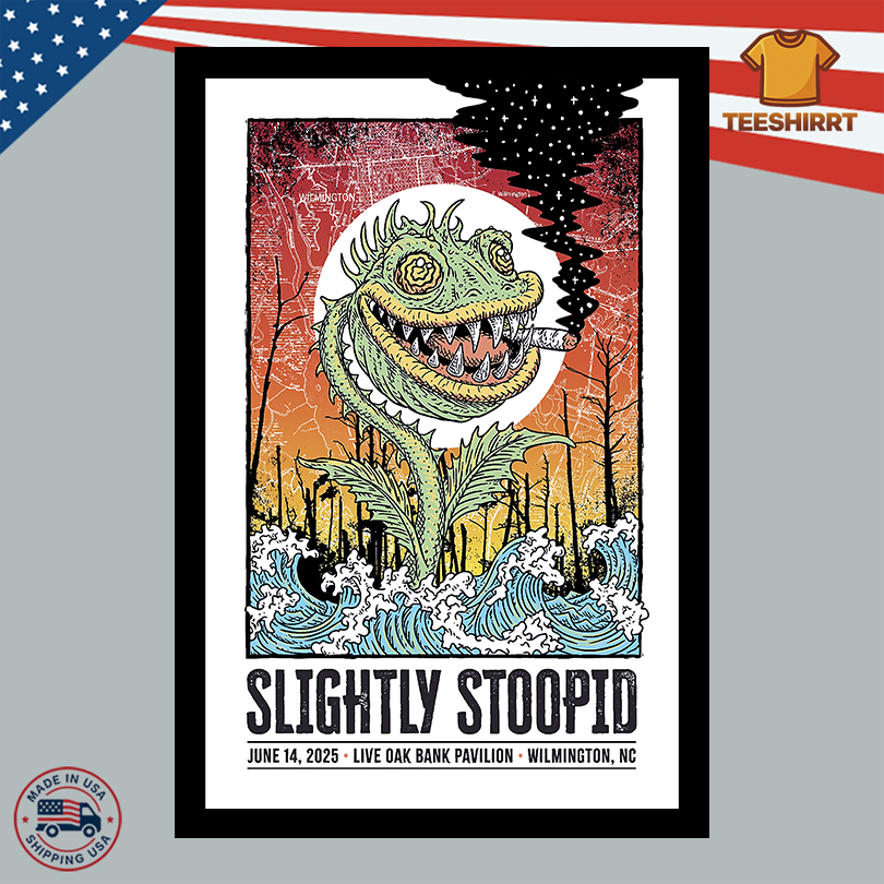 June 14 2025 Live Oak Bank Pavilion Wilmington NC Slightly Stoopid Poster