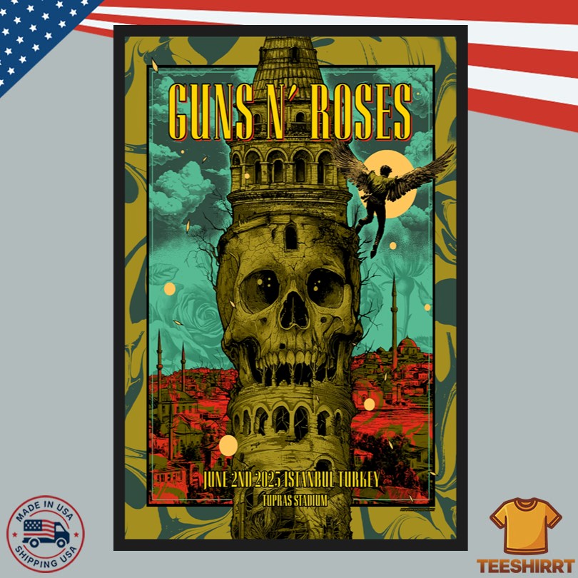 June 2 2025 BJK Tupraş Stadyumu Istanbul Turkey Guns N Roses Poster