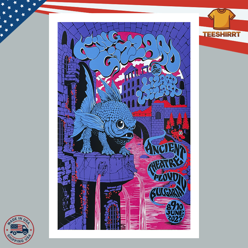 King Gizzard And The Lizard Wizard June 9, 2025 Plovdiv, Bulgaria Tour Poster