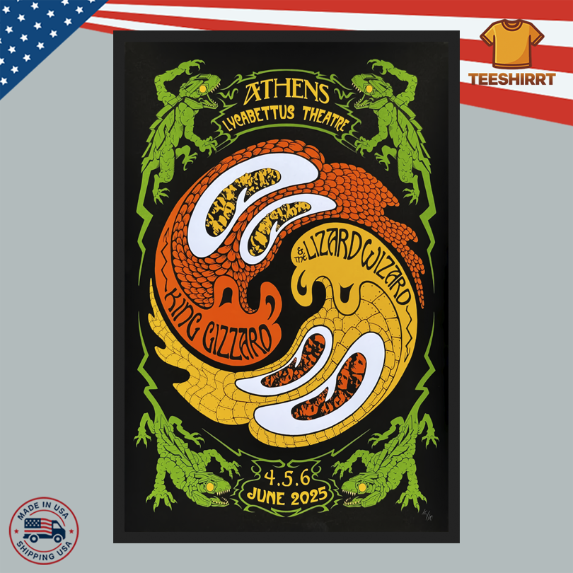 King Gizzard And The Lizard Wizard Lycabettus Theatre Athens, Greece Jun 4 2025 Poster