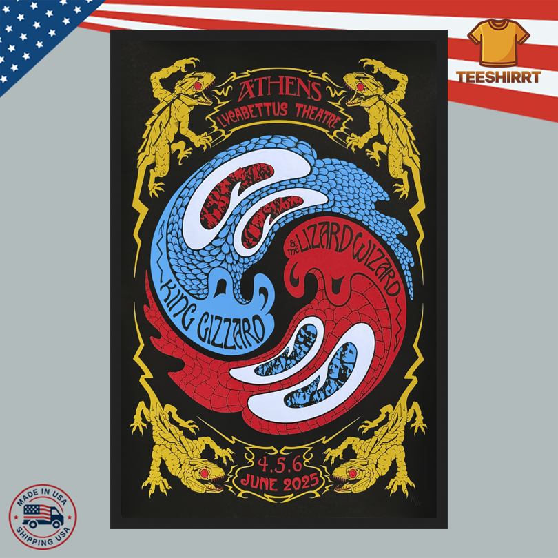 King Gizzard And The Lizard Wizard Lycabettus Theatre Athens, Greece Jun 5 2025 Poster
