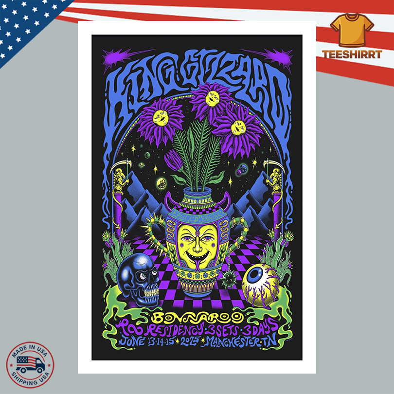 King Gizzard & The Lizard Wizard June 13-15 2025 Manchester TN Event Poster