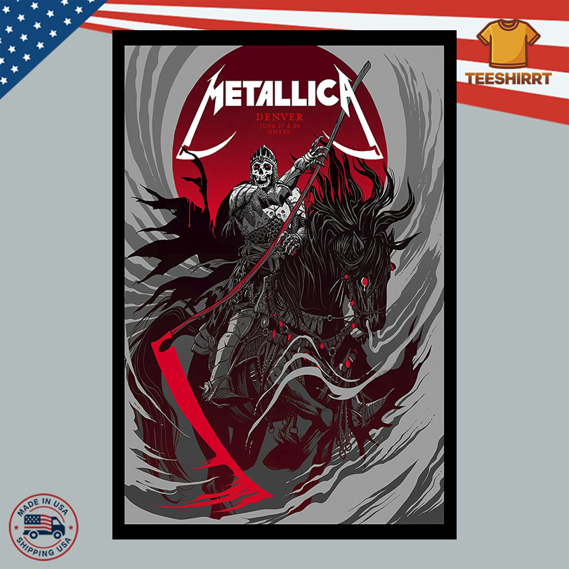 Metallica Tour Poster June 27-29 2025 In Denver CO