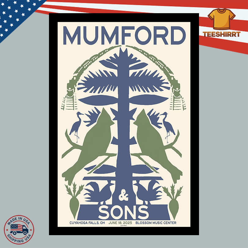 Mumford & Sons 06.18.2025 Blossom Music Center Cuyahoga Falls OH Poster