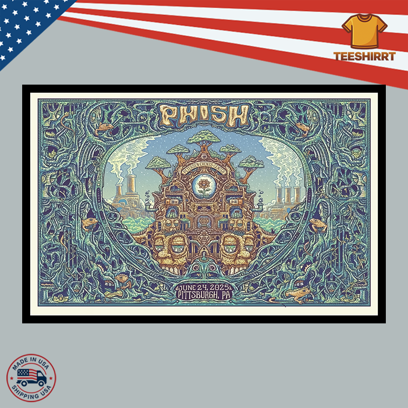 Phish At Petersen Events Center In Pittsburgh On June 24 2025 Poster