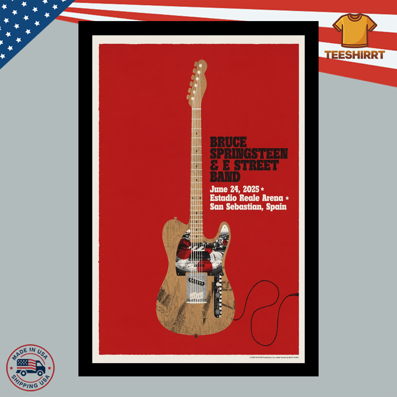 Poster Bruce Springsteen Reale Arena San Sebastian Spain 06.24.2025