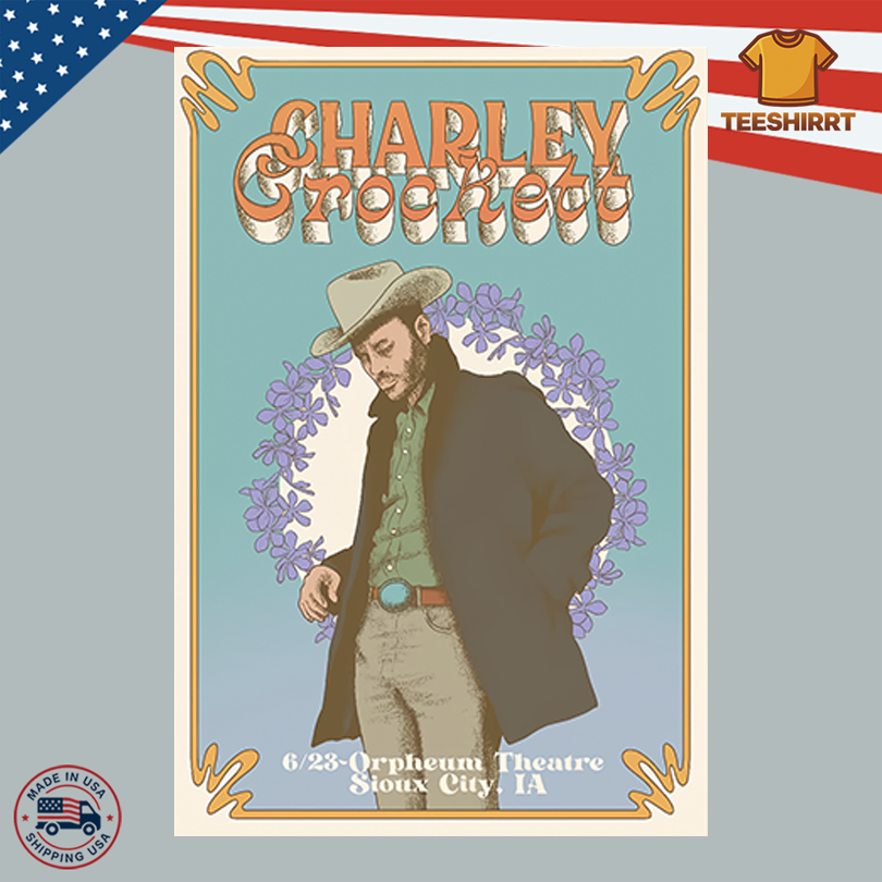 Poster Charley Crockett Orpheum Theatre Sioux City IA 06.23.2025
