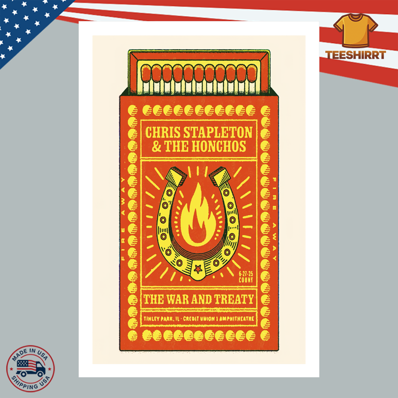 Poster Chris Stapleton Credit Union 1 Amphitheatre Tinley Park 2025