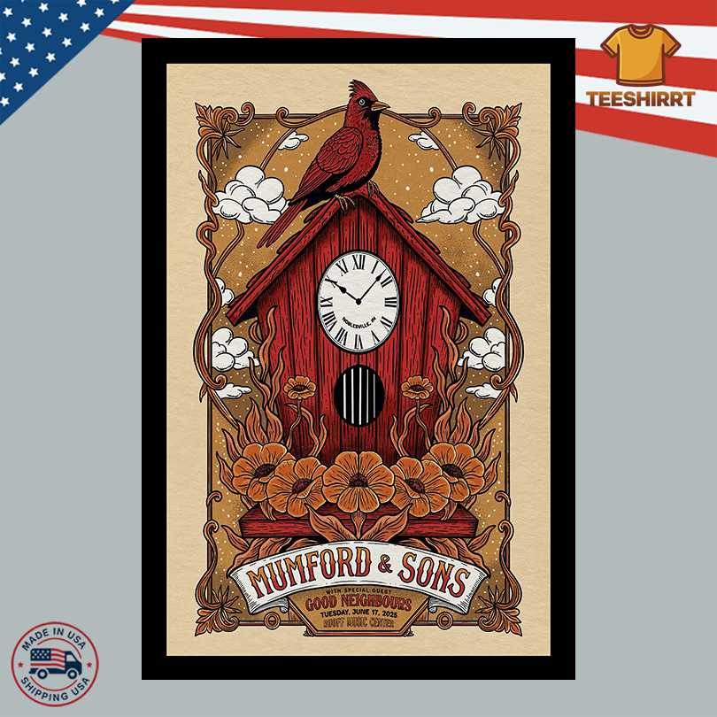 Poster Mumford & Sons Jun 17 2025 Ruoff Music Center Noblesville IN