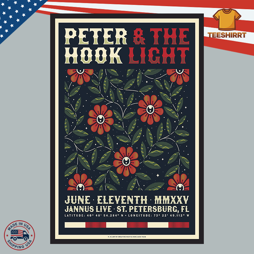 Poster Peter Hook & The Light At Jannus Live In St Petersburg, FL On June 11, 2025