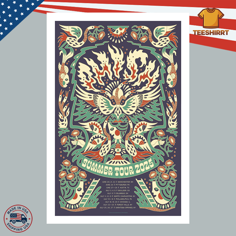 Poster Phish Live Summer Tour June To July 2025