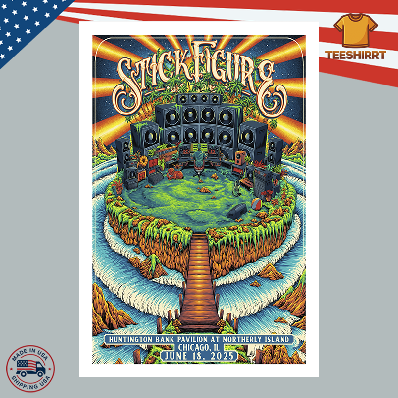Poster Stick Figure Jun 18 2025 Huntington Bank Pavilion Chicago IL