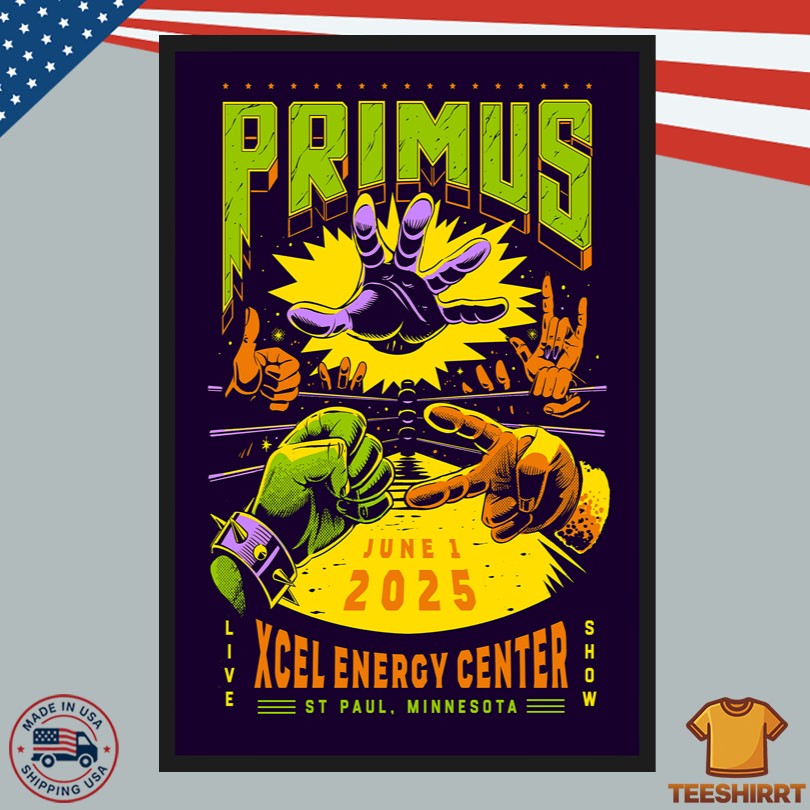 Primus At Xcel Energy Center On Jun 1 2025 In S.T Paul MN Poster