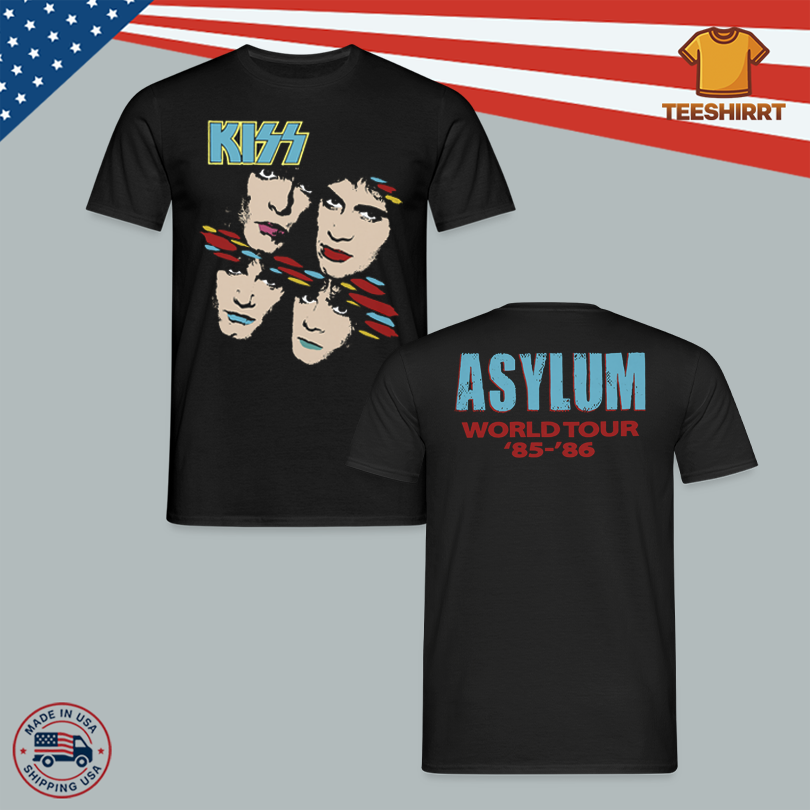 Retro Kiss Asylum World Tour Graphic T-Shirt for Collectors