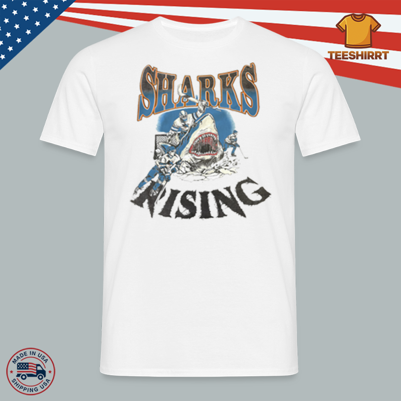 Sharks Pro Store San Jose Sharks Blue84 Rising Shark T-Shirt