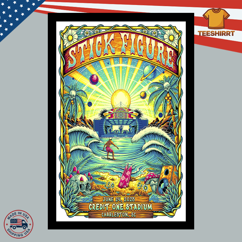 Stick Figure Credit One Stadium Charleston 2025 Concert Poster