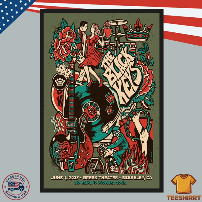 The Black Keys In Berkeley CA On June 1 2025 Poster