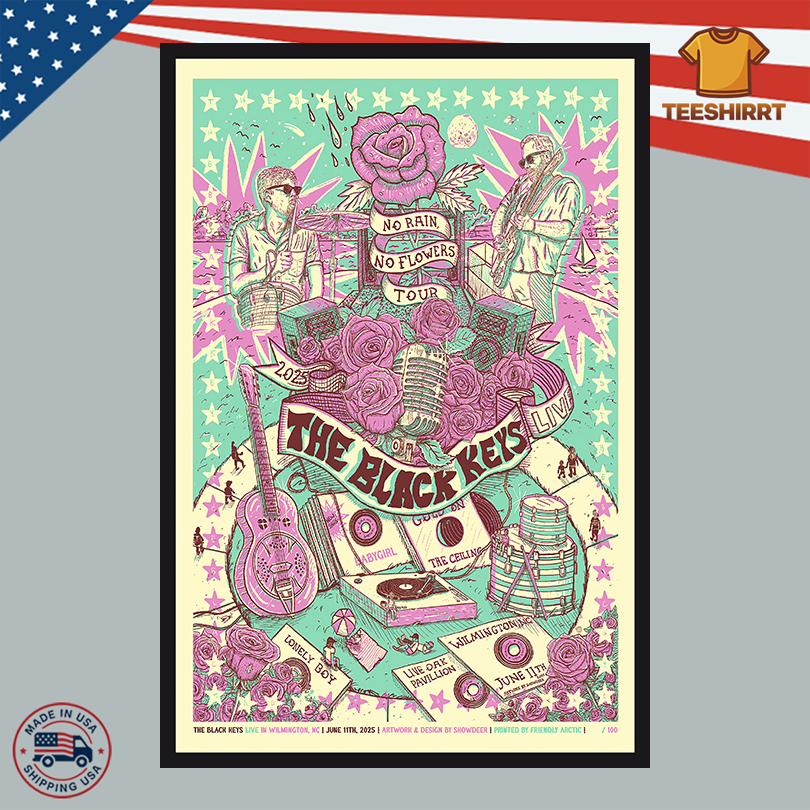 The Black Keys In Wilmington NC June 11 2025 Tour Poster